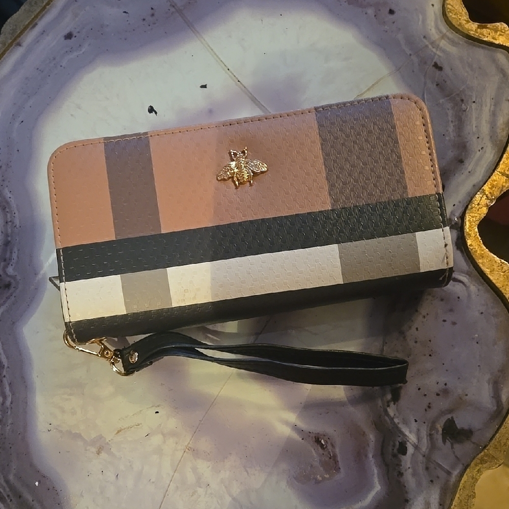 Stylish Tan and Black Women's Wallet